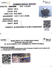 6.80/CT Natural Iolite With Govt. Lab Certificate